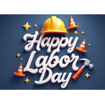thumbnail image 3 of Decorative Cone Happy Labor Day Construction Helmet Hammer Banner for Indoor Decoration Workplace Celebration Event Decoration, 3 of 7