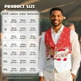 thumbnail image 7 of Yuyamidu Cute Reindeer Men's Suit Vest Santa Claus Slim Fit Formal Dress Waistcoat Red Christmas Casual Business Vests for Suit or Tuxedo with Adjustable Back Strap, Size 3XL, 7 of 7