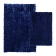 thumbnail image 5 of Civkor Bathroom Rugs, Bath Mats Set 2 Pieces Non Slip, 31x20 Plus 24x16Inch, Machine Washable, Soft Shiny Chenille and Quick Qry, Navy Blue, 5 of 5