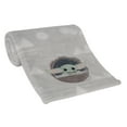 thumbnail image 3 of Lambs & Ivy Star Wars Mandalorian The Child/Baby Yoda Gray Fleece Baby Blanket, 3 of 5