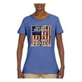 thumbnail image 3 of By His Blood We Are Healed Inspirational/Christian Womens Graphic T-Shirt, Light Blue, Small, 3 of 5