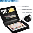 thumbnail image 3 of FORMRS Zipper Binder with Shoulder Strap 2-inch Ring 500 Sheet Capacity File Bag, Black Cute Cat, 3 of 5