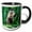Black/White, variant on 3drose, Brazil, Mato Grosso Do Sul, Bonito. Brown Capuchin Monkey in Tree, 11oz Mug