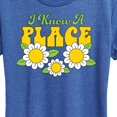 thumbnail image 3 of Instant Message - I Know A Place Flowers - Women's Short Sleeve Graphic T-Shirt, 3 of 6
