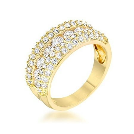6 Prong Round Ring Setting - Classic | Cocktail Ring for Woman Clear Round Cubic Zirconia Channel | Prong Setting Size 10