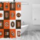 thumbnail image 3 of Cle_Browns Cortina de ducha impermeable de secado rápido para baño, cortina de ducha con ganchos, decoración de fútbol americano, juego de cortinas de ducha para baño, plancha de 72 x 72 pulgadas, 3 of 8