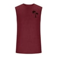 thumbnail image 3 of Nnhblu Men's Tank Top Summer Workout Muscle Sleeveless Coconut Printed Shirts for Swim Beach Bodybuilding Wine,S-4XL, 3 of 7