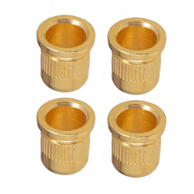 4pcs Electric Guitar Through Body Bass Strings Ferrules Gold String-Through Body Ferrules For-Stratocaster TL Electric Guitar