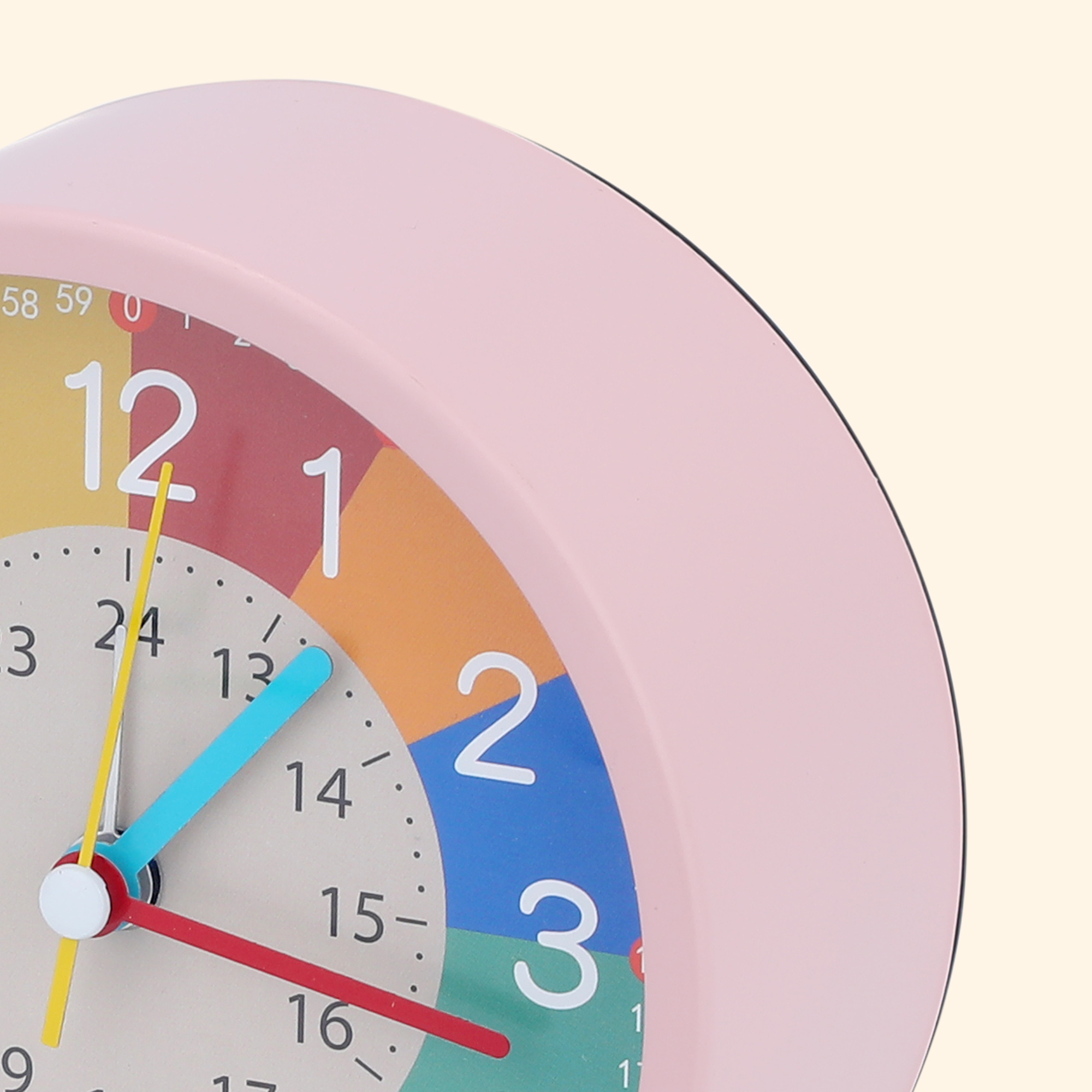 Unique Bargains Mechanical Alarm Clock Pink 4.5"L x 2.0"W x 4.7"H