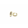thumbnail image 2 of ADIRFINE 925 Sterling Silver Pave Cubic Zirconia Huggie Hoop Earrings, 2 of 3