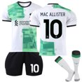 thumbnail image 1 of 2023-2024 Liverpool Extérieur Enfants Kit de Football nr 10 Mac Allister, 1 of 1