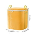 thumbnail image 3 of hulanddfd Heavy Duty Storage Bag with Reinforced Handles,Washable Foldable Large Storage Containers Storage Organizer with Double Zipper for Clothes Blankets and Travel(Orange), 3 of 9
