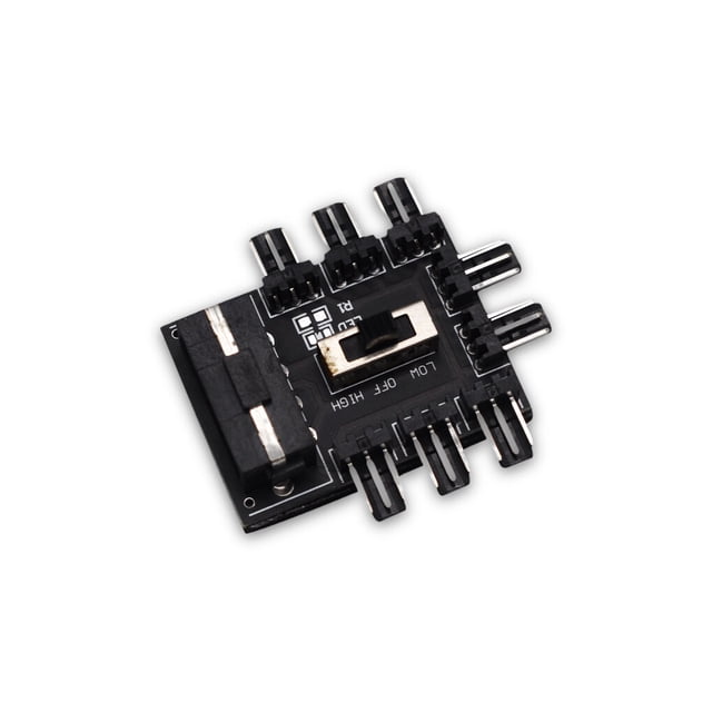 Seitruly Ventilador de computadora Hub Cooler Splitter Connector PWM Cooling 2 Level Speed Controller Board Adaptador de toma de corriente Type7 NO7