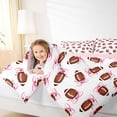 thumbnail image 4 of Manfei Pink Bowtie Ribbon Bedding Comforter Set,Rugby Sport Game Twin Comforter Sets,Boys Football Lovers Bedding Set For Boy Girl,Microfiber Bedroom Decor Reversible,2-Piece, 4 of 8