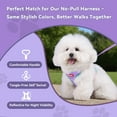 thumbnail image 5 of NOYAFA Reflective Adjustable Soft Padded D-Rings Pet Harness with Leash, Hook & Loop Fastener, Buckle, Purple, Small, 5 of 8