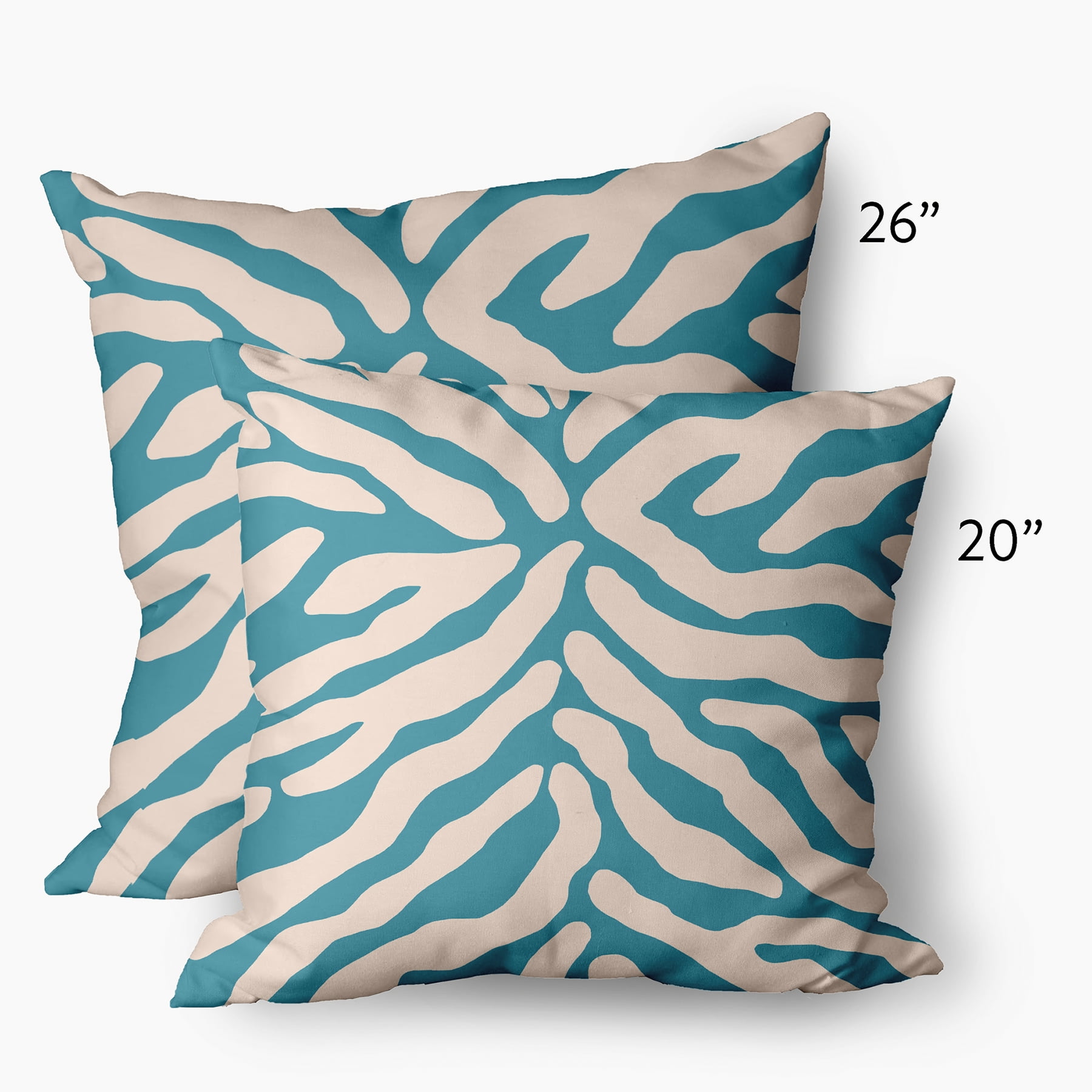 20" x 20" Simply Daisy Animal Stripe Decorative Throw Pillow