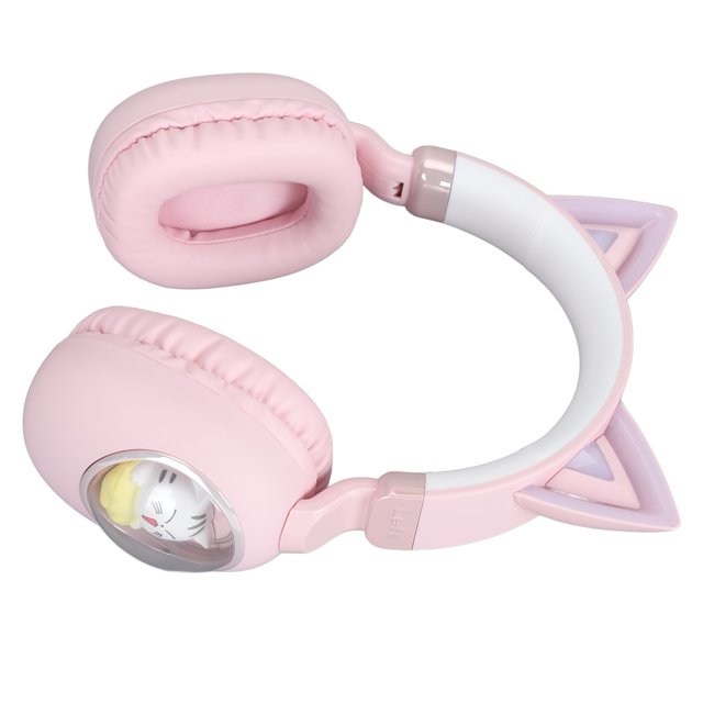 Auriculares Inalámbricos Para Niños, Oreja De Gato, Auriculares Para Niños, Estéreo HiFi, Diadema Ajustable Con Tiempo De Reproducción 20H Para Viajes Para