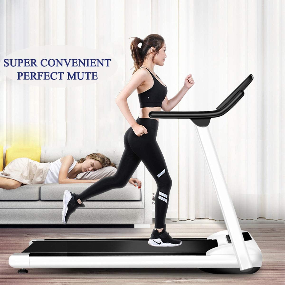 Foldable Treadmill Folding Treadmill Electric Running Jogging Walking Machine Portable Home Gym Equipment 1 10km H Speed Adjustable Walmart Canada