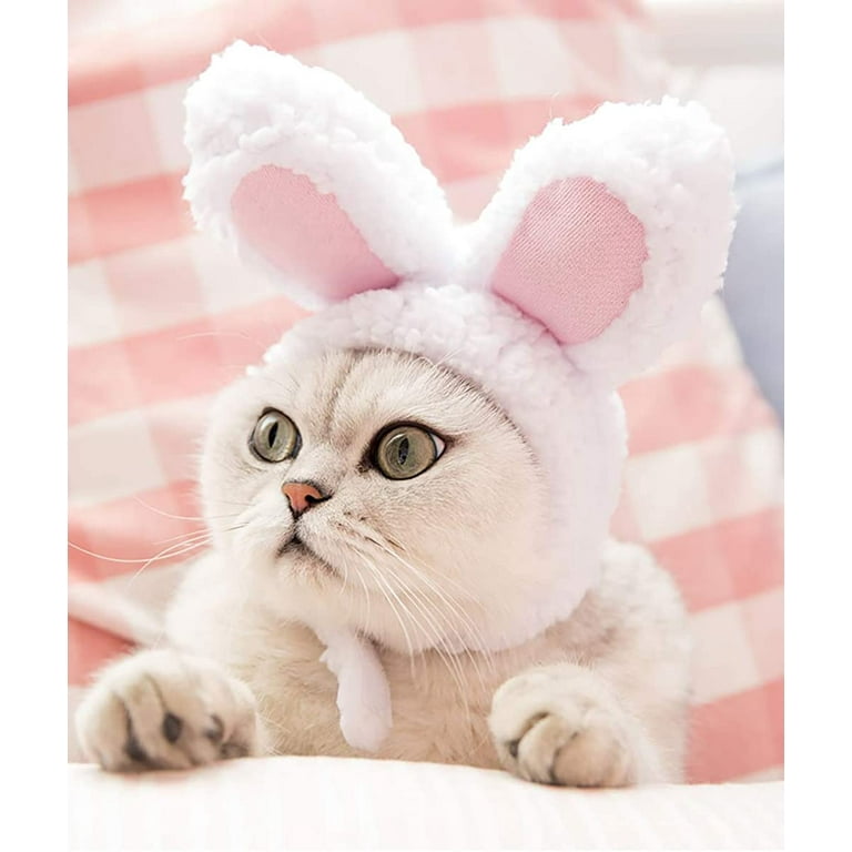 Cute Costume Bunny Rabbit Hat with Ears for Cats Party Costume Accessory Headwear