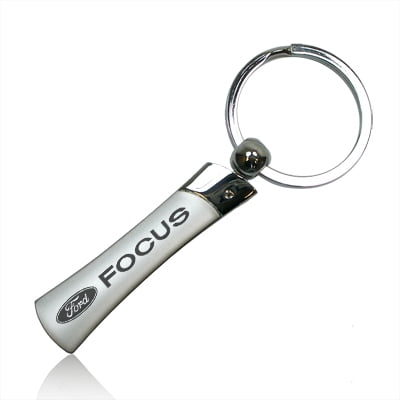 Ford Taurus SHO Heart Shape Black Key Chain With 2 Clear Crystals Keychain