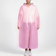 thumbnail image 2 of AWZXDE Disposable Portable Thickened Loose Rain Poncho for Men and Women, Multifunctional Casual Wear for Rainy Days Pink,One Size, 2 of 4