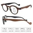 thumbnail image 2 of 2 Pack Round Wood Grain Reading Glasses Progressive Readers Presbyopic glasses, 2 of 3