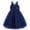 Blue, variant on Girls Princess Dresses Cozy Satin Tulle,V Neck Back Big Bow Floor Length Wedding Flower Party Pageant Gown Red 5-6Years