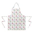 thumbnail image 2 of Pioneer Flower Floral Print Pattern Apron for Women and Men, Cotton Linen Waterproof with Pockets, Adjustable, 33x27 Inch for Kitchen, Gardening, BBQ, Salon, 2 of 6