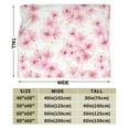 thumbnail image 3 of DouZhe Ultra-Soft Micro Fleece Lightweight Flannel Bed Blanket, Pink Watercolor Cherry Blossom Print Cozy Warm Throw Blankets, 50"x40", 3 of 7