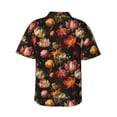 thumbnail image 3 of Daiia Colorful Tulips Hawaiian Shirt for Men Gentle Cotton Regular Short Sleeve Casual-X-Large, 3 of 9