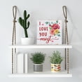 thumbnail image 5 of Zomyto 7x7 In Romantic I Love You Most Wooden Box Sign Valentines Day Decorations, 5 of 7