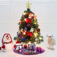 thumbnail image 1 of Falda redonda HELAKU para árbol de Navidad con lentejuelas moradas, 60 cm, 1 of 6