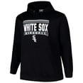 thumbnail image 2 of Men's  Black Chicago White Sox Stack Fleece Pullover Hoodie, 2 of 3