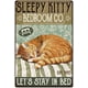 thumbnail image 1 of Letreros de hojalata de metal con diseño de gato divertido retro, vintage, gatito, decoración de pared, 1 of 8