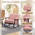 thumbnail image 5 of Timbernest Rocking Chair Accent Chair Reading Armchair for Living Room, Bedroom, Sunroom, Light Pink, 5 of 9