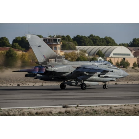 - A Royal Air Force Tornado GR4 taking off from Albacete Air Base Spain Stretched Canvas - Timm ZiegenthalerStocktrek Images (34 x 23)