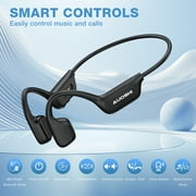 AUOSHI Bone Conduction Headphones with 32GB Built-in Storage, Bluetooth 6.0 Headphones, IPX8 Waterproof Swimming Headphones for Running, Cycling, and Workout, Black