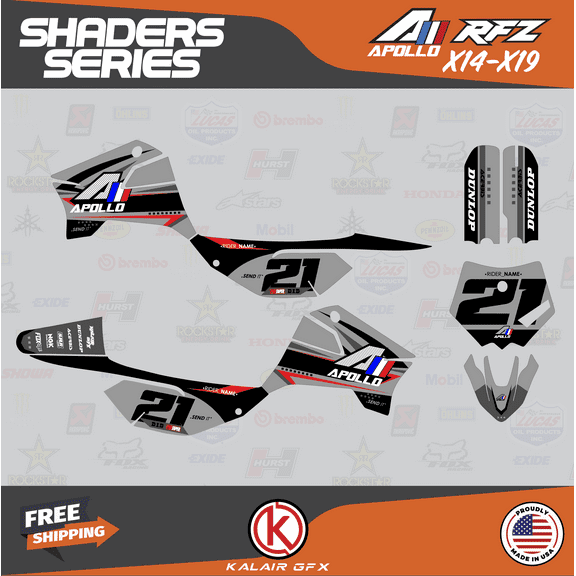 Kalair GFX Graphics Kit for Apollo RFZ X4-X6 X14-X19 (All Years) Shaders Series