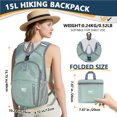 thumbnail image 2 of Mochila de Senderismo Plegable VHYBRIX 15L Impermeable Gris 0.24kg, 2 of 8