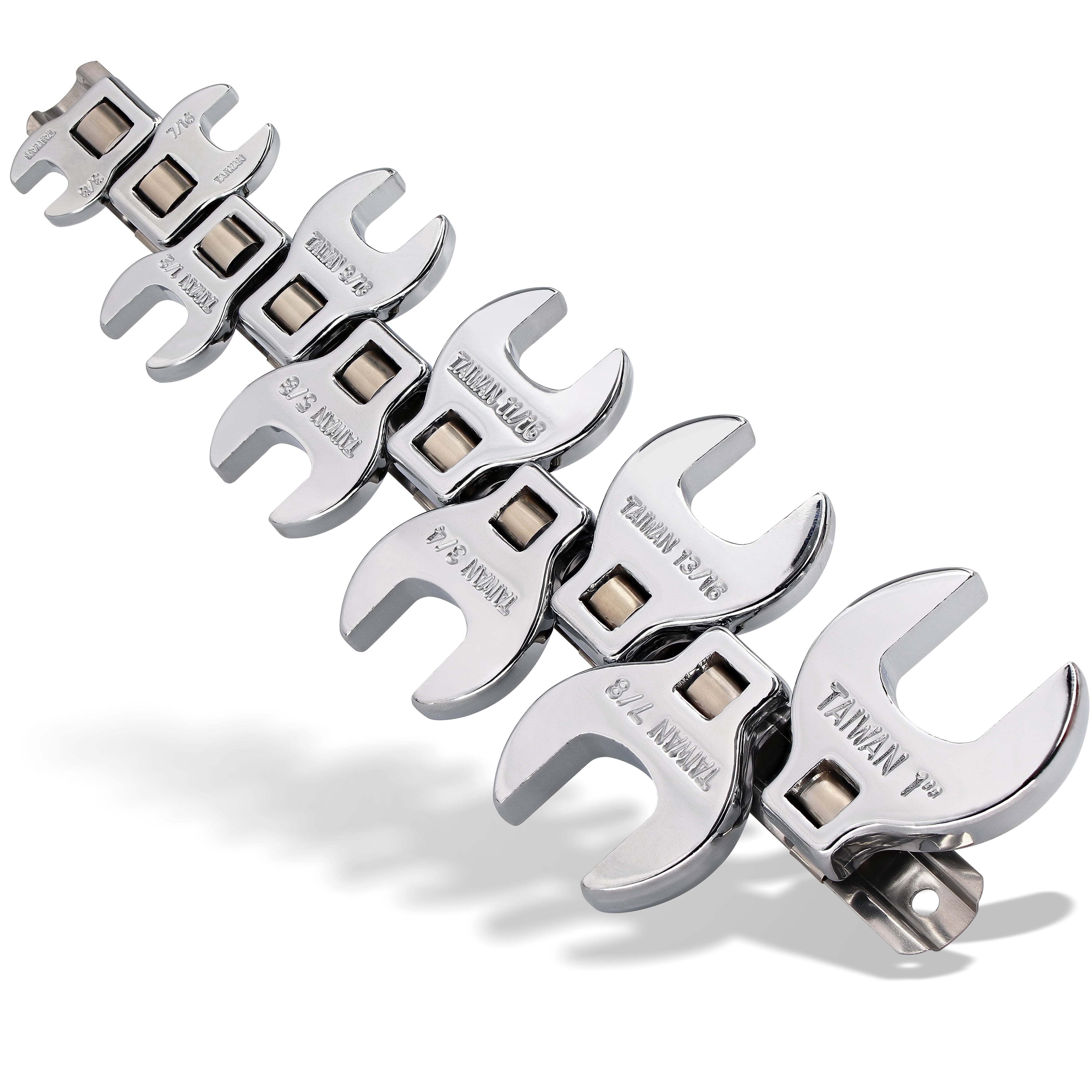 10 Stks 3/8 Inch Aandrijving Crowfoot-sleutel 10 Tot 22 Mm Metrische Sae Keizerlijke Verchroomde Voet Open Einde Spann