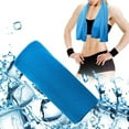 thumbnail image 4 of HEVIRGO Serviette Rafraîchissante en Maille Unie d'Été pour Sport Course Jogging Extérieur Gym Glacière, 4 of 10