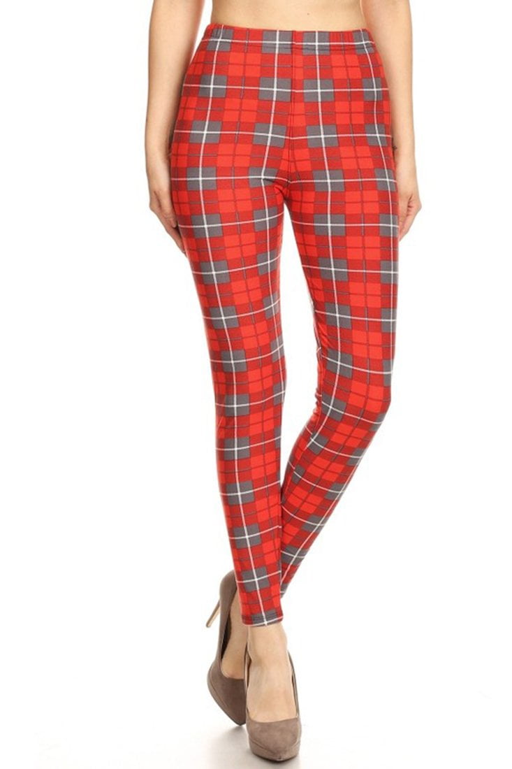 Womens Regular Size Red Blue Plaid 