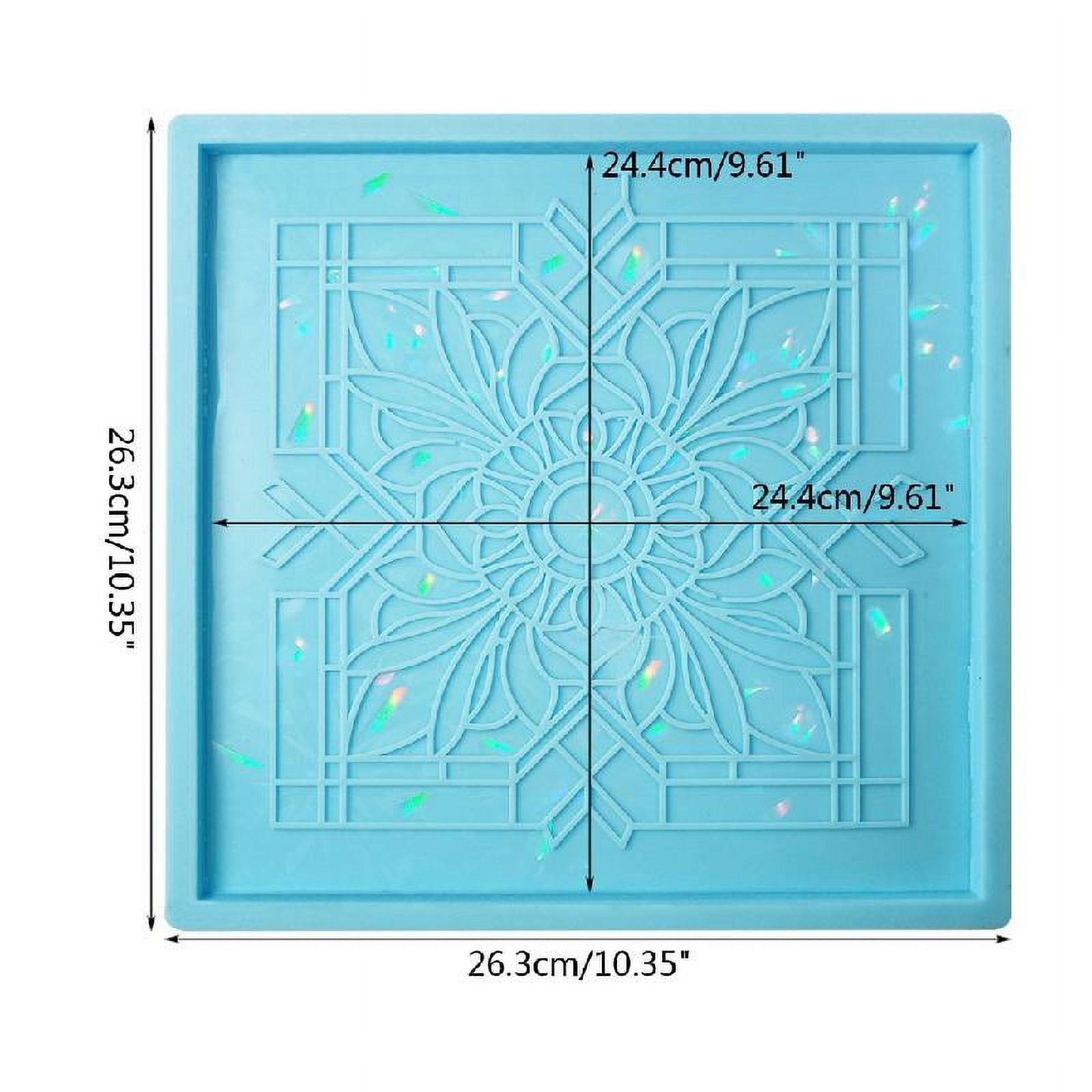 Resin Tray Mold Holographic Square Epoxy Casting Mold for Exhibition Home Decor