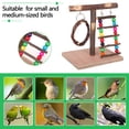 thumbnail image 4 of PUMYPOREITY Bird Tabletop Training Perch Play Stand, Parrot Natural Wood Stand Toy, Branch Perch Playground Gym for Parakeets Canaries Cockatiels, 4 of 6