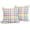 Easter Plaid, variant on Carnival Pillow Covers 20x20 Inch Set of 2 Fleur De Lis Bead Cotton Linen Decorative Throw Pillow Case Holiday Outdoor Cushion Covers for Bedroom Living Room Sofa Chair Bed Home Decor