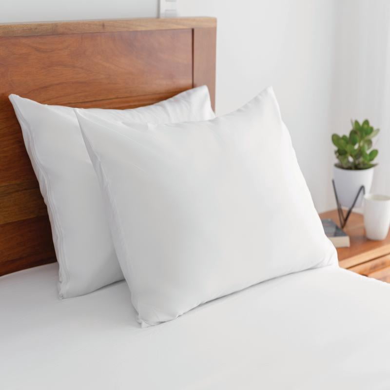 (4 pack) Mainstays Ultra Soft Cotton Pillow Protector with Zippered Closure