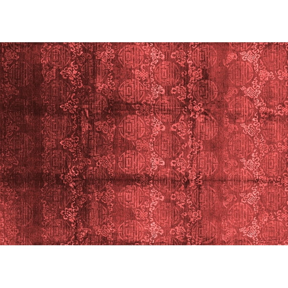 Ahgly Company Indoor Rectangle Oriental Red Industrial Area Rugs, 8' x 12'