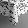 thumbnail image 3 of Doodle Sports Icons Pattern Rectangle Tablecloth 60"x84",Waterproof Polyester Rectangle Table Cloth, Wipeable Spillproof Polyester Tablecloth for Dining, Camping, Indoor and Outdoor, 3 of 5