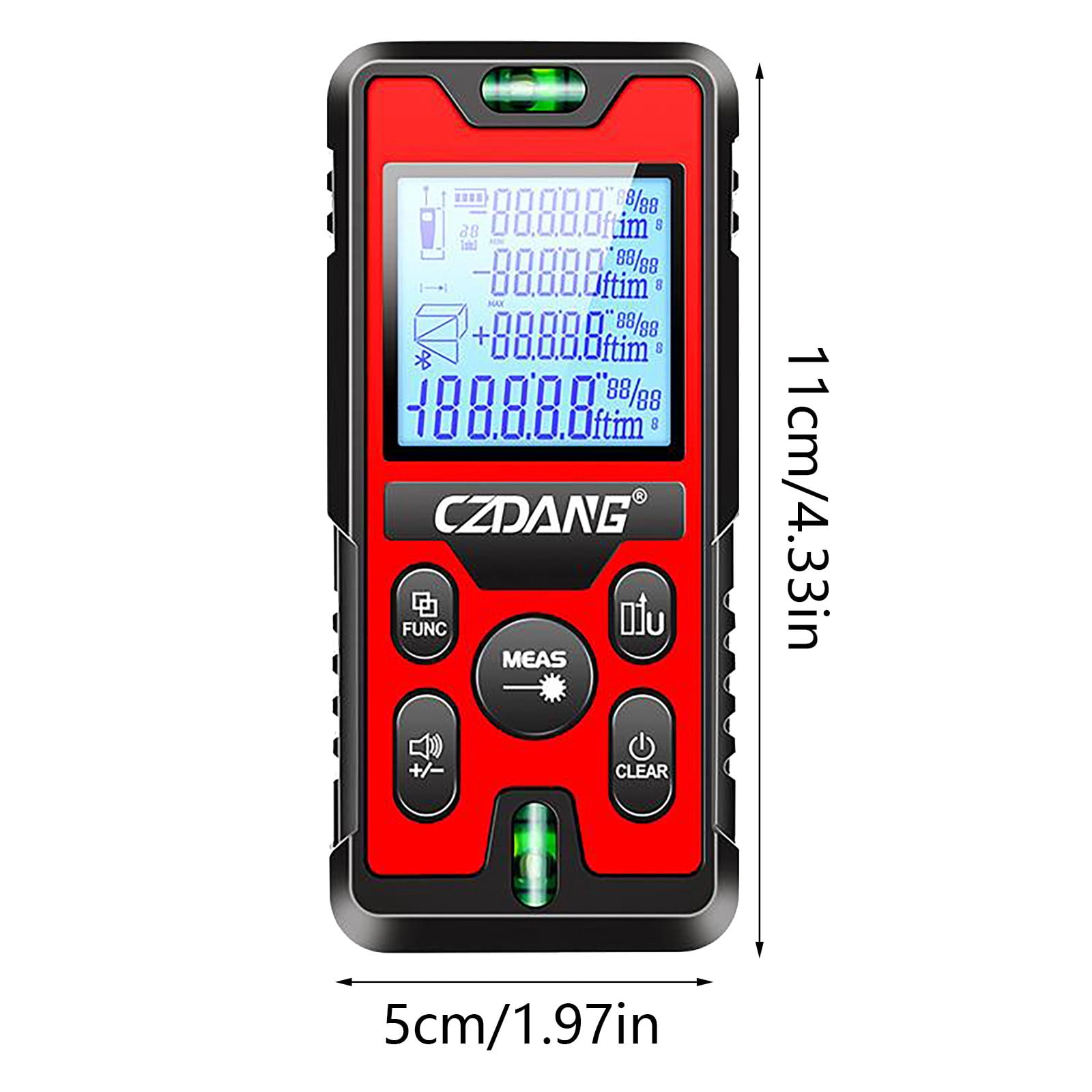 Distance Measurer Handheld Electronic Tape Measure With LCD Display Rechargeable For Indoor/Outdoor Use Construction