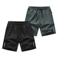 thumbnail image 3 of dzxyzu 2PCS Men's Swim Trunks Quick Dry Shorts with Pockets Fashion Elastic Waist Drawstring Straight Swimwear - Dark Gray, 3 of 6